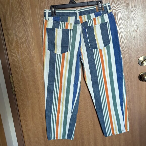 BDG Colorful Striped Straight Cropped Pants, 29x30 - Picture 2 of 8